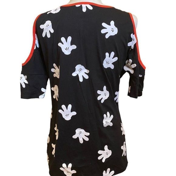 Disney Minnie Mouse Tee Short sleeve Shirt black/white/red Size S - Picture 2 of 4